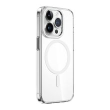 Vendas iPhone 15 Pro Victor Serisi Magsafe Şarj Özellikli Renkli Kamera Çerçeveli Şeffaf Silikon Cep Telefonu Kılıfı