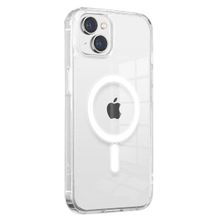 Vendas iPhone 15 Uyumlu Embos Serisi Magsafe Şarj Özellikli Şeffaf Sert PC Kılıf
