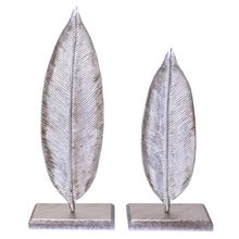Veramaya Defne Yaprağı Lame 31x15x9 cm 2'li Dekor