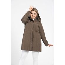 Vetre 1016 Haki 95 cm Büyük Beden Kapitone Kadın Mont