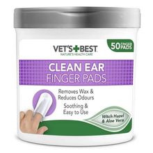 Vet's Best 50li Kedi Köpek Kulak Temizleme Parmak Pedi