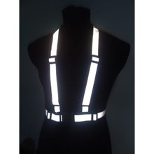 Vi Caro Motorsiklet Reflektörlü Yelek Scooter Reflektör Yelek Bisiklet Reflektif Yelek - 30 - 35 - Beyaz Siyah