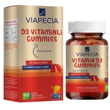 Viapecia Kids D3 Vitaminli Elma Aromalı 60 Çiğnenebilir Tablet