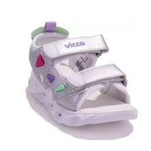 Vicco 321F24Y204CC Hilda Ortopedik Günlük Işıklı Beyaz Kız Çocuk Spor Sandalet