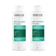 Vichy Dercos Oil Control Aşırı Yağlanmaya Karşı Etkili 2x200 ml Şampuanı