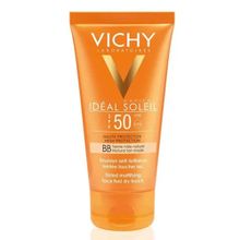 Vichy Ideal Soleil 50 Faktör Yaşlanma Karşıtı Karma-Yağlı Ciltler İçin Renksiz Yüz Güneş Koruyucu Krem