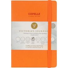 Victoria's Journals Copelle Gold 14x20 cm 57 gr 152 Yaprak 304 Sayfa Turuncu Noktalı Bujo Defter