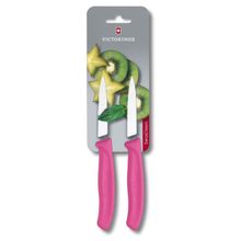 Victorinox 6.7636.L115B 8 cm Pembe 2'li Blisterli Tırtıklı Soyma Bıçağı