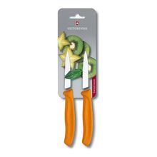Victorinox 6.7636.L119B 8 cm Turuncu 2'li Blisterli Tırtıklı Soyma Bıçağı