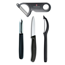 Victorinox Siyah Bıçak ve Soyacak Set