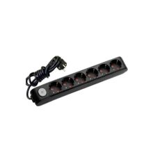 Viko 1050190137603 Multiled 3 mt Anahtarlı Topraklı Kablolu Çocuk Korumalı Siyah Altılı Priz