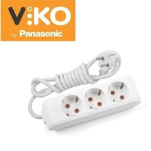 Viko 90113302 Beyaz 3'lü 2 mt Multilet Priz