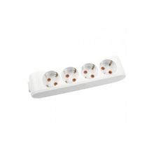 Viko 90113400 Multi-Led Topraklı Çocuk Korumalı Klemensli Beyaz Dörtlü Grup Priz