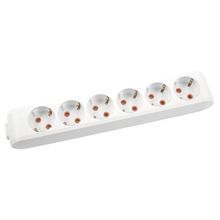 Viko 90113600 Topraklı Çocuk Korumalı Klemensli Multi-Let Beyaz Altılı Grup Priz