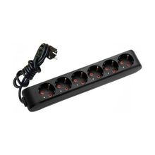 Viko 90133301 Multi-Led Topraklı Kablolu Çocuk Korumalı 1 mt Siyah Üçlü Grup Priz