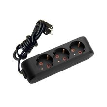Viko 90133305 Multi-Led Siyah Topraklı Kablolu Çocuk Korumalı 5 mt Üçlü Grup Priz