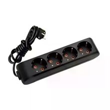 Viko 90133403 Multi-Led Siyah Topraklı Kablolu Çocuk Korumalı 3 mt Dörtlü Grup Priz