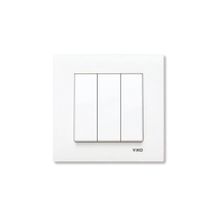 Viko 90967068 Karre Meridian Beyaz 3'lü Çerçevesiz Anahtar Mekanizma