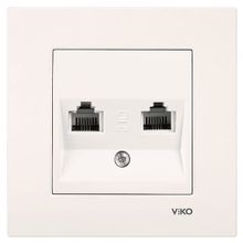 Viko 90967233 Karre Meridian Krem 2'li Nümeris Cat3 Çerçevesiz Mekanizma