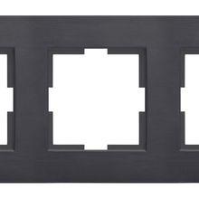 Viko 92192313 Novella Eloxal Siyah Metal 3'lü Çerçeve