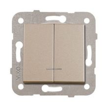Viko 92605150 Artline Novella Saten Işıklı Komütatör Çerçevesiz Duvar Anahtarı