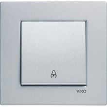 Viko Artline Novella Çerçeveli Gümüş Zil Anahtarı