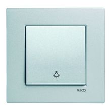 Viko Artline Novella Gümüş Light Yaylı Çerçeveli Anahtar