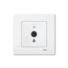 Viko Geçişli 12Db Mek+Düğ/Kap. Çerçeve Hariç Meridian/ Karre Krem Tv Prizi