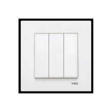 Viko KARRE-023 Çerçevesiz 3'lü Beyaz Anahtar