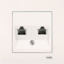 Viko Karre-Meridian Beyaz 2'li Nümeris Cat3 Mekanizma