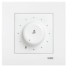 Viko Karre Meridian Beyaz Müzik Yayın Anahtarı Çerçeve Hariç Mekanizma