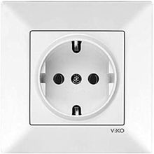 Viko Karre-Meridian Krem Çocuk Korumalı Ups Priz
