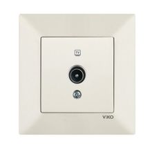 Viko Meridian Krem F Kon Geçişli Uydu Prizi