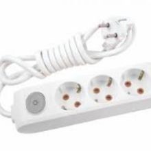 Viko Multi-let 3'lü Anahtarlı Topraklı Çocuk Korumalı 1 Metre Beyaz Grup Priz