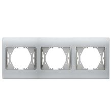 Viko Panasonic 3'lü Thea Blu Chrome Matt Beyaz Çerçeve