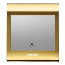 Viko Panasonic Thea Blu Light Gold Dore Kapak Metalik Beyaz Anahtar Çerçeve