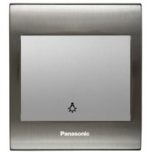 Viko Panasonic Thea Blu Light Inox Beyaz Kapak Metalik Anahtar Çerçeve