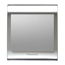 Viko Panasonic Thea Blu Tekli Chrome Beyaz Kapak Metalik Anahtar Çerçeve