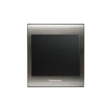 Viko Panasonic Thea Blu Tekli Inox Beyaz Kapak Siyah Anahtar Çerçeve