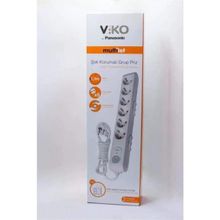 Viko Topraklı Çocuk Korumalı 1,5 mt 90117632 Multi-Let Şok Korumalı Altılı Grup Priz
