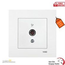 Viko VİKO0023 F Konnektörlü Geçişli (10 Db) Karre Uydu Prizi ve Çerçeve