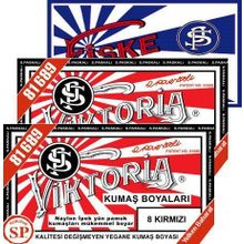 Viktoria Kırmızı 2Pk+Fiske Sabitleme 1Pk Kumaş Boyası
