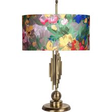 Vinner Marche Mka-01 Violet Desenli Eskitme Mat Gold Metal Abajur