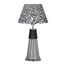 Vinner VNRORLEANSKROMLMD006 Orleans Krom Kaplama Metal Çubuklu Özel Tasarım Leopar Desenli Metal Abajur