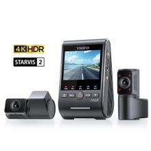 Viofo A329S 4K+2K+2K Wi-Fi 6 HDR Sony Starvis 2 Sensör GPS'li 3 Kameralı Ön Arka İç SSD Destekli Araç Kamerası