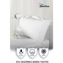 Vionel Home Antialerjik Pamuklu Boncuk Silikon 250 gr 35x45 Beyaz Sıvı Geçirmez Bebek Yastığı