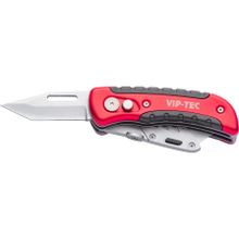 VIP-TEC VT875159 Kırmızı Çift Fonksiyonlu Metal Katlanır Bıçak