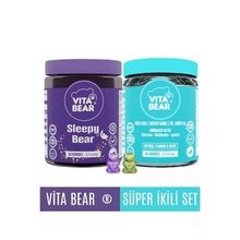 Vita Bear Sleepy Bear 60 Çiğnenebilir Tablet + Folic Acid Biotin Saç Vitamini 60 Çiğnenebilir Tablet