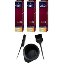 Vital Colors 8-88 Ateş Kızılı 3x60 ml Saç Boyası + Saç Boyama Seti
