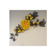 Vitale AK.ESR0028 Sarı-Gri Duvar Model Yapay Çiçek